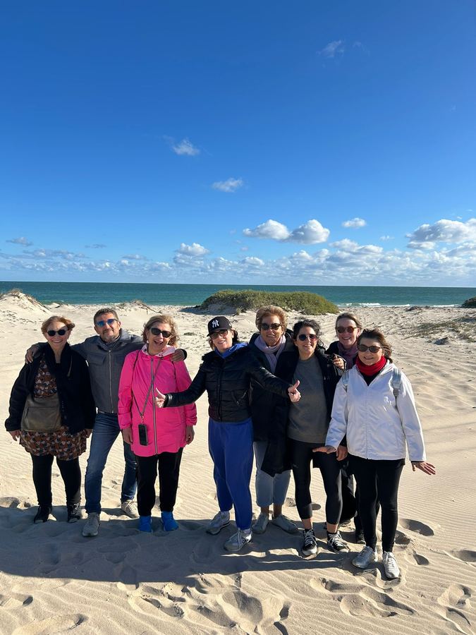Groupe sur la plage